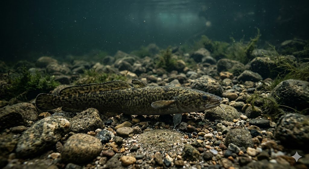 Vėgėlė tvenkinyje prie akmenuoto dugno – šaltavandenė plėšrūnė